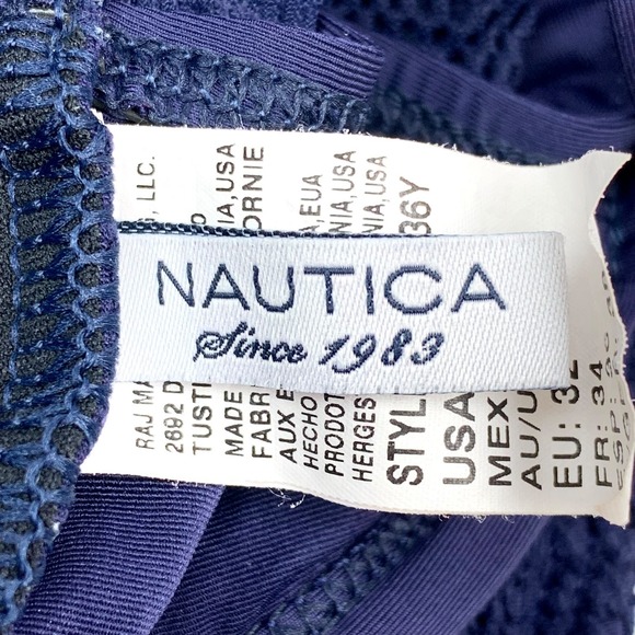 ❌SOLD❌ Y2K NAUTICA navy blue lace one piece swimsuit - Picture 7 of 16